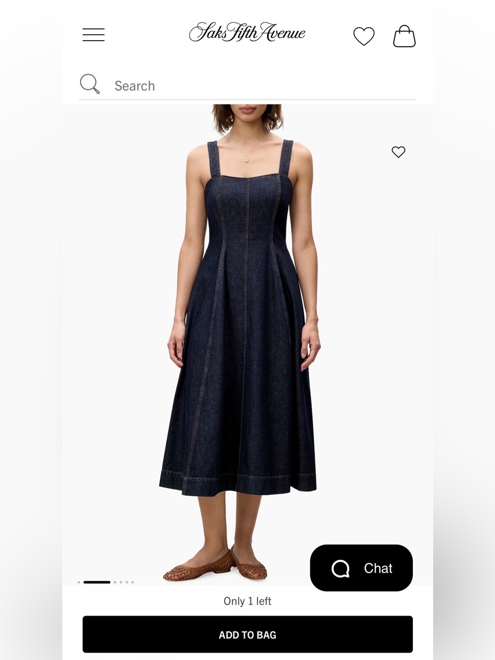 Rebecca Taylor Dark Blue Denim Midi Dress
